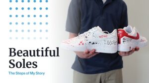 Beautiful Soles: The Steps of my Story: On June 3, residential students at Josiah White’s artistically expressed their worst and best memories by painting Air Force 1 sneakers as part of their art intervention program.