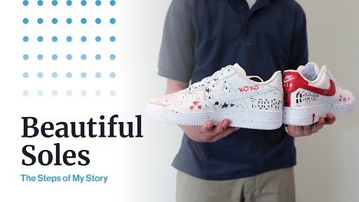 Beautiful Soles: The Steps of my Story: On June 3, residential students at Josiah White’s artistically expressed their worst and best memories by painting Air Force 1 sneakers as part of their art intervention program.